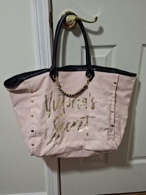 Victoria's Secret Pink Tote with Black and Gold Accents